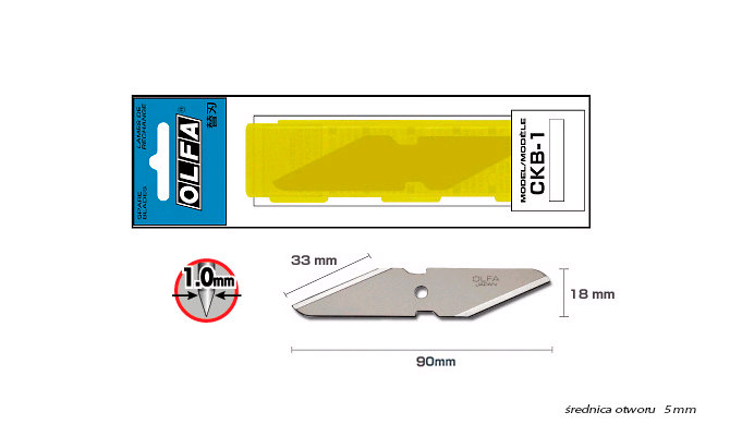 Olfa Cutter & Blades Olfa Blades Ckb-1 Replacement Cutting Blade Premium Hardware for Door Cabinet Window Furniture and Interior Use